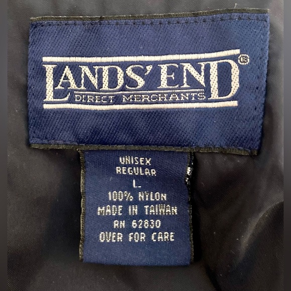 Vintage Lands’ End Colorblock Windbreaker Jacket Hooded Half Zip Size L - Picture 13 of 15